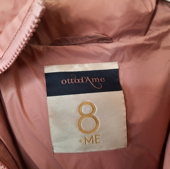 Ottod'ame Pink Faux Fur-Trimmed Padded Down Coat 46 - Picture 4 of 8